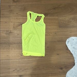 Lululemon racetrack tank top highlighter yellow